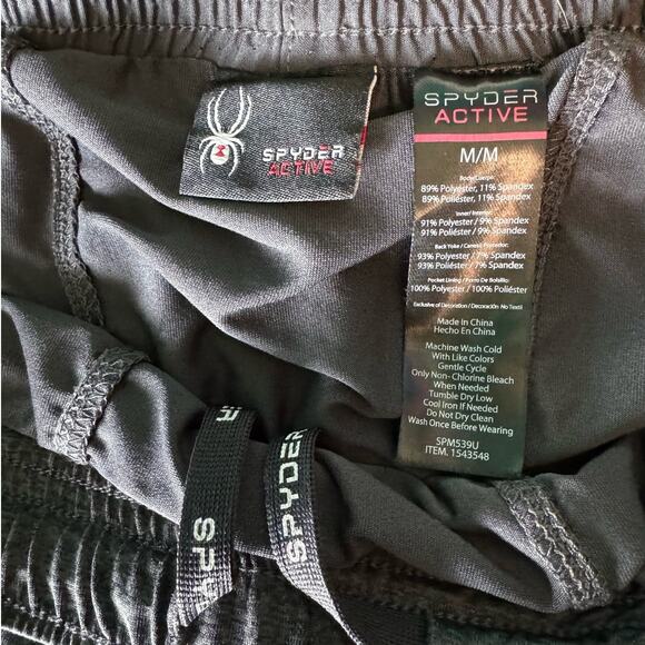 Spyder Active Proweb Gray Athletic Men's Shorts Medium - Picture 9 of 9
